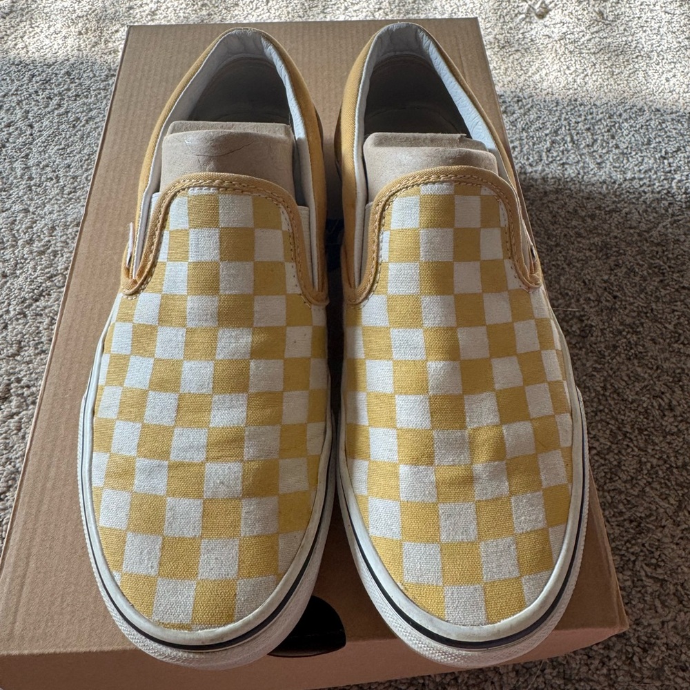 Yellow Vans Slip Ons